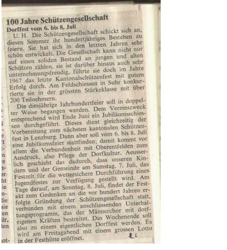 100 Jahre Schuetzengesellschaft