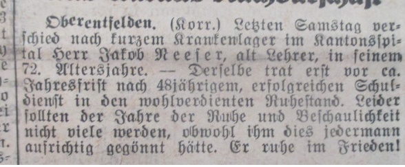 Neeser Nachruf