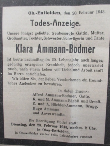 Klara Ammann-Bodmer 1943